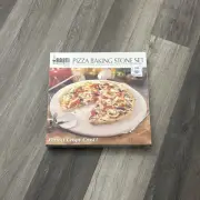 Bialetti Casa Pizza Baking Stone Set Round Stone for Crispy Crusts Pizza Oven