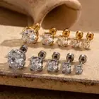 Zircon Labret Monroe Tragus Cartilage Helix Earrings Stud Upper Ear Piercing