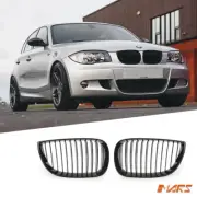 Gloss Black 1M Style Bumper Kidney Grille Grill for BMW E87 E81 Hatch Pre LCI