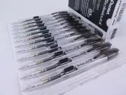 12 x BLACK Pentel Techniclick Mechanical Pencil 0.5mm PD105T A TRACKED