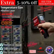 Milwaukee Alkaline Laser Temperature Gun 9V Battery Digital Infrared Thermometer