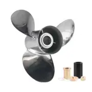13 X 19 Stainless Steel Outboard Boat Propeller For Mercury 40-140HP 15Tooth，RH