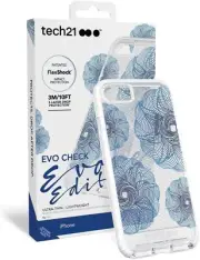 Tech21 Evo Check Evoke Premium Case for iPhone se 3 SE 2 iPhone 8 & 7 Pink Blue