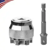 3/8 Adjustable Hex Universal Socket Adapter Spanner Ratchet Wrench Head Sleeve