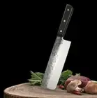 Full Tang Chef Cleaver Knife Handmade Forged Steel Wood Handle Slicing Butcher L