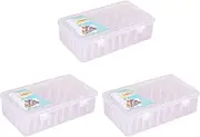 #N/A 3 Pack 42 Slots Large Capacity Sewing Thread Holders for Spools of Thread, Empty Thread Storage Box, Sewing Yarn Spools Containers Storage Case