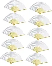 Alipis 10Pcs Drawing Fans Blank Folding Fans for Educational Craft Activity for Home School and Kindergarten Decoration Enhance Creativity and Coordination