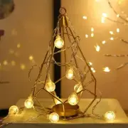 Plug in Globe String Lights, 16Ft, 50 LED Warm White Decorative Fairy Lights