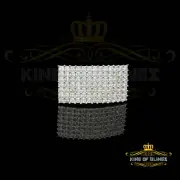 Silver White 8.00ct Cubic Zirconia Rectangle Adjustable Ring From SZ 9.5 to 11.5