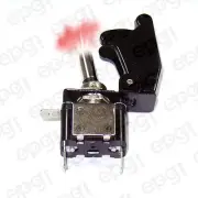 ON/OFF SPST 3P RED ILLUMINATED TOGGLE SWITCH w/BLACK COVER #662050/665010
