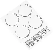 HALLMERS 40pcs Combo 4X 50mm Top Zero Anti-Clockwise Gradient Dial + 36x Symbols Decal Control Panel Labels (Black Print Clear Adhesive) Replacement Oven Sticker Cooktop Gas Induction Hob Knob Burner