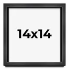 14x14 Shadow Box Frame Grey Charcoal Black | 0.875 Inches Deep | Solid Wood Shad