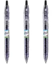 Pilot B2P Bottle Pen Lot/3 Gel Roller 0.7mm Fine Black Office School Recycled