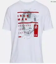 $35 Under Armour Iron Man Overlay T-Shirt Men’s Size XL White 1324514-100 NWT