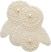 ARTIBETTER 2Pcs Imitation Pearl Decorative Repair Patches for Clothing Hats Bags Stylish Appliques for DIY Embellishment Lightweight Comfortable for Wedding Fashion Accessories