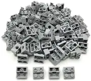 Lego 100 New Light Bluish Gray Technic Bricks Modified 1 x 2 w/ Hole 1 x 2 Plate