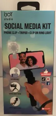 ijoy Studio Social Media Kit (3 in 1) Phone Grip + Tripod + Clip on Ring Light