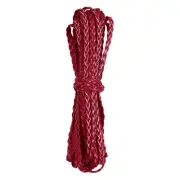 Flat Braided Leather Cord 5mm 5m Wine Red Craft Strip for Jewelry 16.4ft