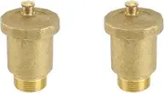 Mellisso 2X Brass Automatic Air Vent Valve 3/4 Inch Male Thread for Solar Water Heater Pressure Relief Valve Tools Air Vent Valve