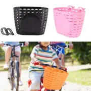 Black Plastic Basket for Bikes Easy to Install Reliable Storage Option