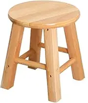 Wooden Low Stool for Kids and Adults Small Step Chair and Side Table for Plants Bedroom or Bedside Use (30 * 35CM)