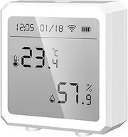 [-] WiFi Hygrometer Thermometer Wireless Temperature Humidity Monitor with App Alerts Indoor Outdoor Temperature Humidity Sensor Compatible with Alexa Google Assistant for Home Greenhouse Cellar [-]