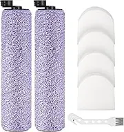 WDB1F2 Replacement Brushroll & Filter Bundle Compatible with Shark Hydrovac WD101 WD201 WD100 WD200 AW201 WD200C WD201C WD101C HydroVac XL 3-in-1 Vacuum Cleaner,Compare Parts WDB1, WDB2, WDFF1, WDFF2