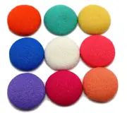 50 Mixed Color Flatback Fabric Covered Buttons 15mm Round Cabochon for Craft DIY