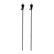 2x Black 1.46m Cone Metal Garden Fire Torches Outdoor Yard Flame Lamp Light