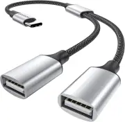 USB C to Dual USB Female Adapter Type C to Dual USB Splitter USB c to Double ...