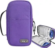 AYVANBER Insulin Cooler Travel Case Diabetic Medication Organizer Cooler Large Insulated Cooling Bag with 2 Reusable Gel Ice Packs for Insulin Pens While Traveling and Other Supplies (Purple)