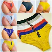 6-12 BIKINI Cheeky HI-CUT LONG LEG Panties Undies 95% COTTON UNDERWEAR 3505 S-XL