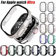For Apple Watch Ultra 49mm PC Tempered Glass Case Bumper Frame+Screen Protector