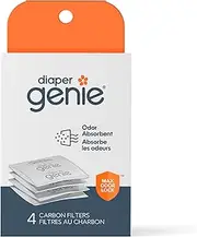 Diaper Genie Playtex Carbon Filter Refill Tray for Diaper Pails, 4 Count