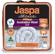 Jaspa Black JBQWMWS 450gsm Washable Wool Quilt - Single