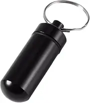Pocket Pill Case Keychain - Small Portable Pill Box | Pill Organizer Case Container For Purse | Waterproof Metal Pill Holder | Keychain Pill Box | Daily Pill Container Holder For Men Women