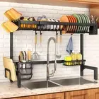 Over The Sink Dish Drying Rack, Adjustable (30" to 41.5") Large Dish Drainer ...