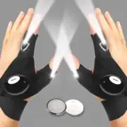 2X Finger Glove w/ LED Light Flashlight Gloves Outdoor Gear Rescue Night Fishing