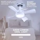 15.7inch Ceiling Fan with Light and Remote Dimmable Energy Saving E27 Socket