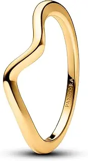 [PANDORA] 163095C00 Women's Ring Polished Wave Gold-Coloured