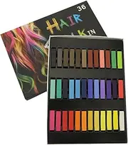 Beavorty One-time Dyeing Hair Chalk Set 36pcs Temporary Hair Dye Pens Mixable Colors for Boys and Girls Adults