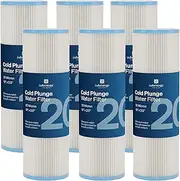 Submerge Ice Bath 10" x 2.5" Cold Plunge Water Filter 20 Micron (6-Pack) Water Chiller Filter Replacement