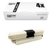 4x Eurotone Eco Cartridge Black for OKI C-330-DN C-331-DN C-510-DN MC-351-DN