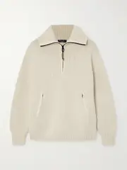 [Loro Piana] Loro Piana - Alpe Di Mera Shell-trimmed Cashmere Sweater - White - medium medium White