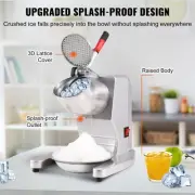 Electric Ice Crusher 220lbs Per Hour Snow Cone Maker 4 Blades 300W for Home or