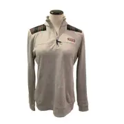 VINEYARD VINES S Womens 1/4 Zip Gray Plaid Holiday Christmas Yuletide Pullover