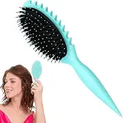 Brush For Curly Hair | Curl Volume Defining Air Cushion Comb | Women Hairstyle Definition Enhancing Brush For Outgoing, Traveling, Home & Business Trips