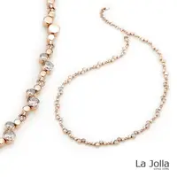 在飛比找momo購物網優惠-【La Jolla】璀璨愛戀 純鈦鍺項鍊(玫瑰金)
