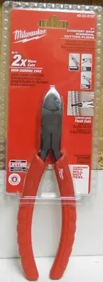 Milwaukee 48-22-6107 Comfort Grip 7 Inch Diagonal Cutting Pliers Iron Carbide