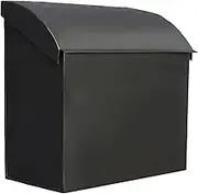 NACH MB-7000BLK Baxter Waterproof and Rust Proof Mailboxes for Outside Made with High-Quality Galvanized Steel - Mail Holder Front Porch Decor, 12.4x7.1x11.8 inch, Black